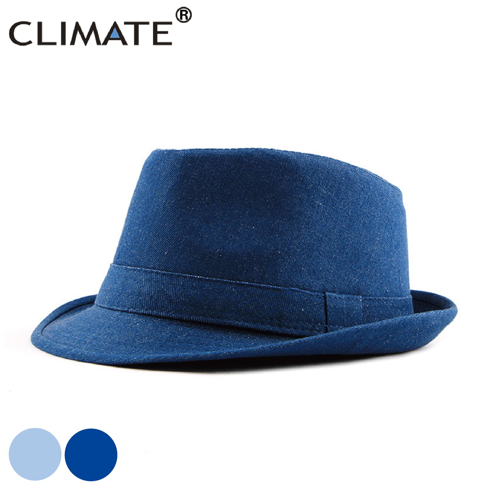 CLIMATE Men Denim Jazz Hat Fedora Jeans Wear Hat..